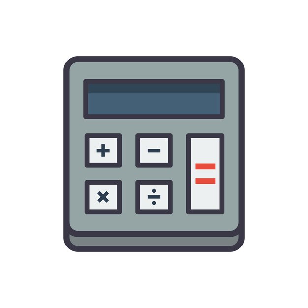 plantilla de diseño vectorial de icona de la calculadora
