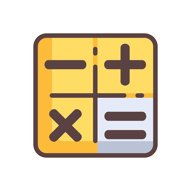 plantilla de diseño vectorial de icona de la calculadora