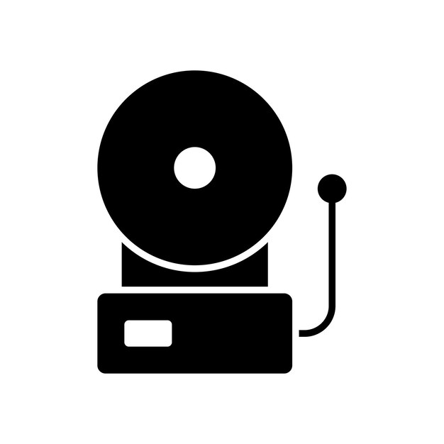 plantilla de diseño vectorial de icona de campana de la escuela simple y limpia