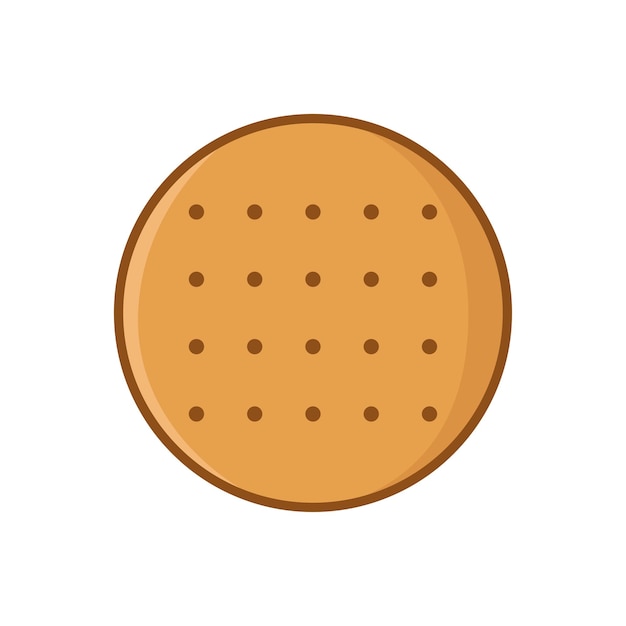plantilla de diseño vectorial de icona de galleta simple y limpia