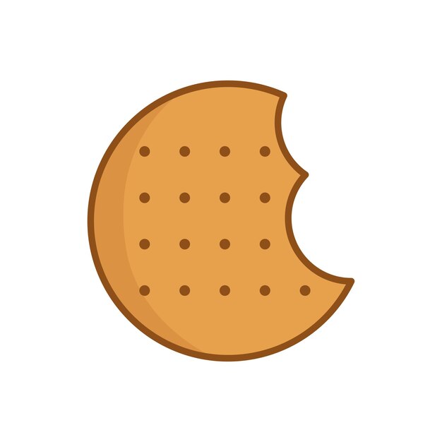 plantilla de diseño vectorial de icona de galleta simple y limpia