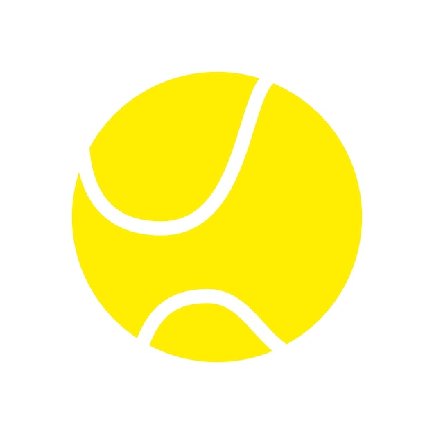 plantilla de diseño vectorial de icona de pelota de tenis