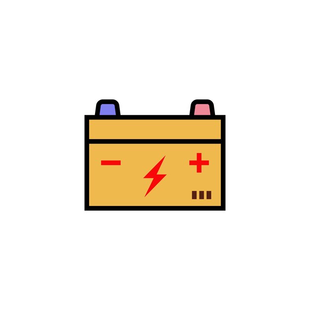 plantilla de diseño vectorial de icono de accu