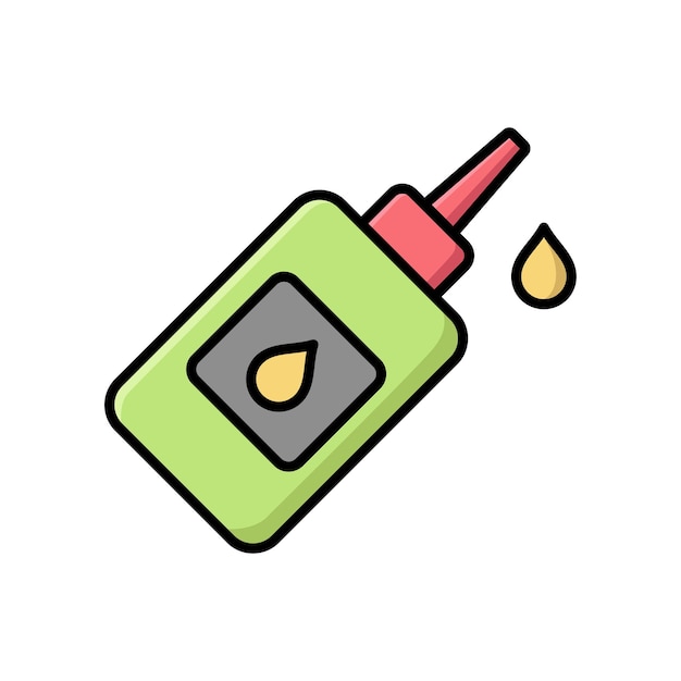 plantilla de diseño vectorial de icono de aceite de costura simple y limpia