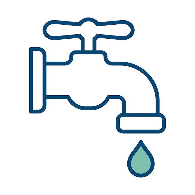 plantilla de diseño vectorial de icono de agua en fondo blanco