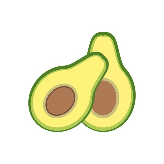 plantilla de diseño vectorial de icono de aguacate