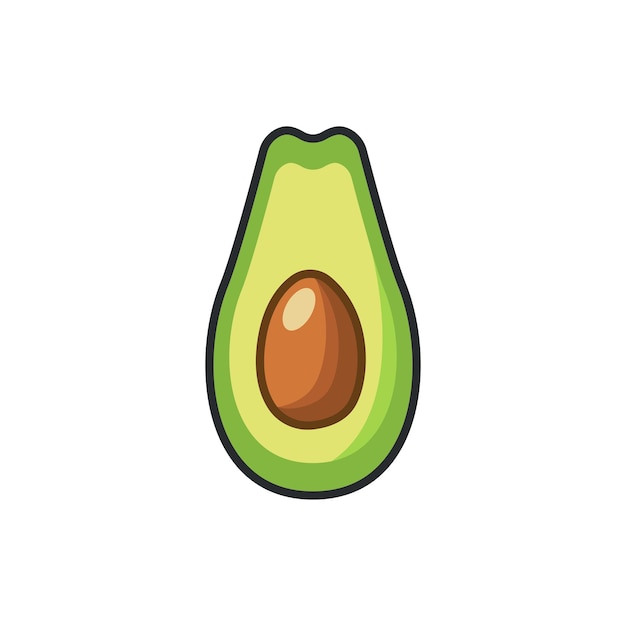 plantilla de diseño vectorial de icono de aguacate