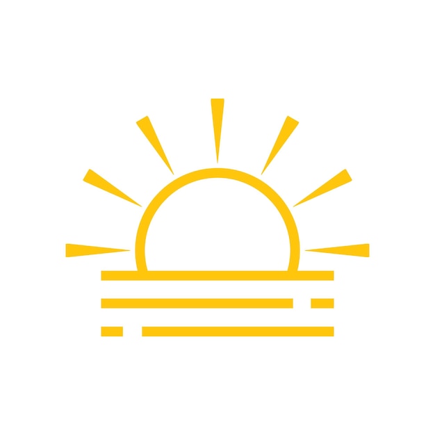 plantilla de diseño vectorial de icono de amanecer
