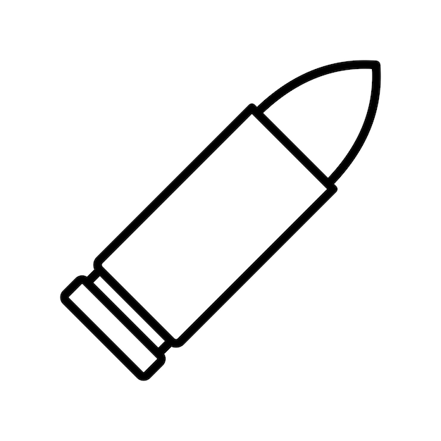plantilla de diseño vectorial de icono de bala en fondo blanco