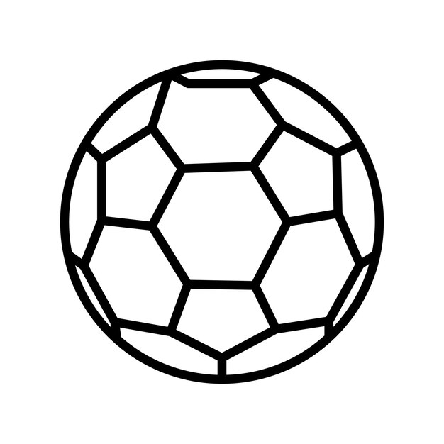 plantilla de diseño vectorial de icono de balón de fútbol con fondo blanco