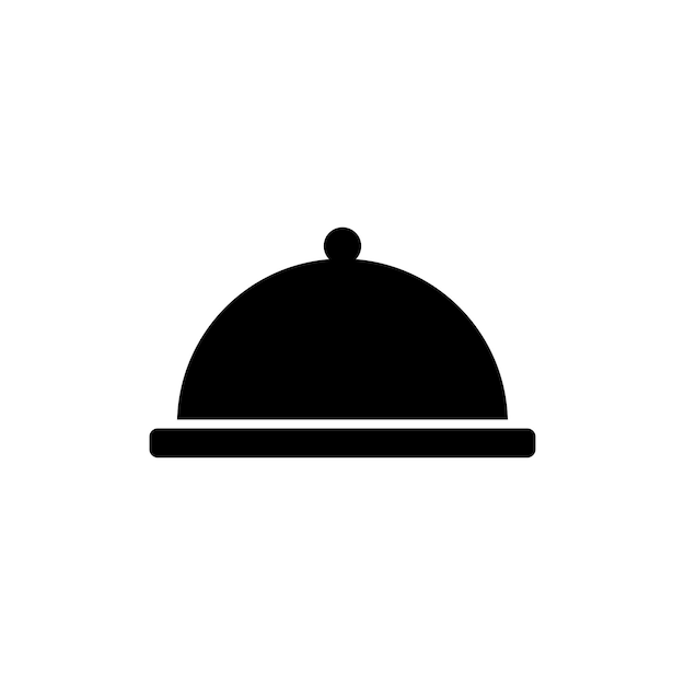 Plantilla de diseño vectorial del icono de la bandeja de alimentos
