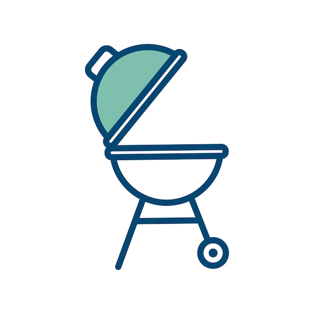 plantilla de diseño vectorial de icono de barbacoa en fondo blanco