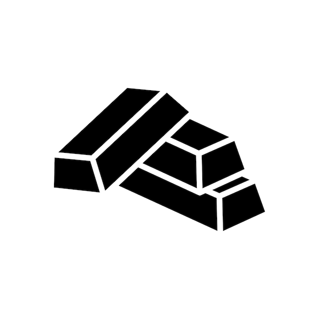plantilla de diseño vectorial de icono de barra dorada con fondo blanco