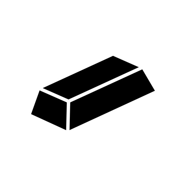 plantilla de diseño vectorial de icono de barra dorada con fondo blanco