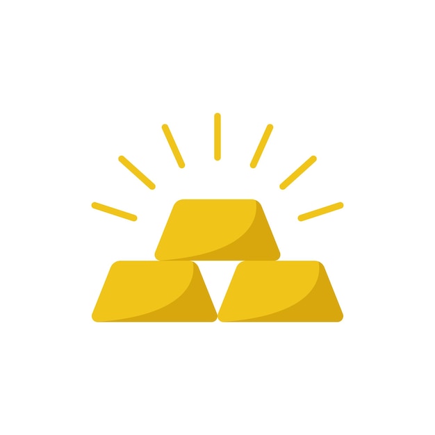 plantilla de diseño vectorial de icono de barra dorada simple y moderna
