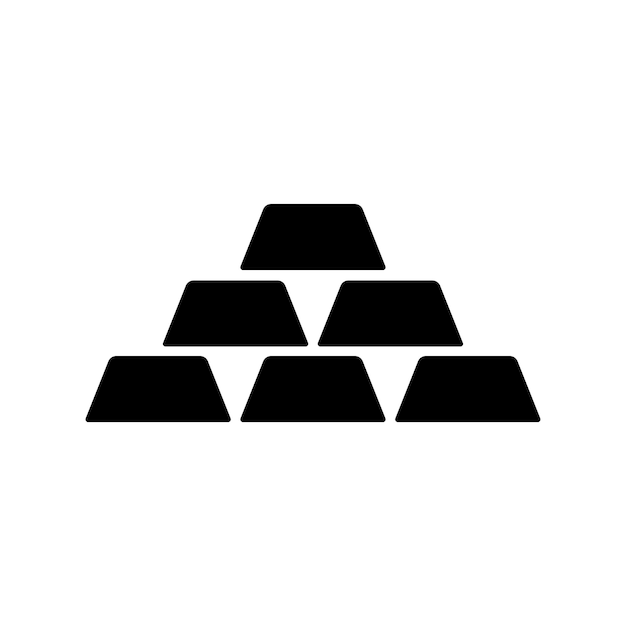 plantilla de diseño vectorial de icono de barra dorada simple y moderna