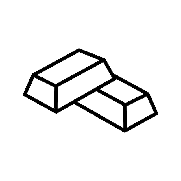 plantilla de diseño vectorial de icono de barra dorada simple y moderna