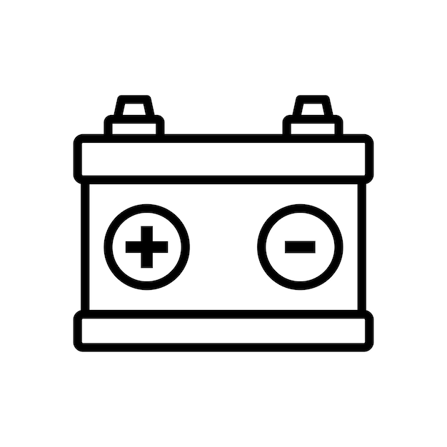 plantilla de diseño vectorial de icono de batería simple y limpia