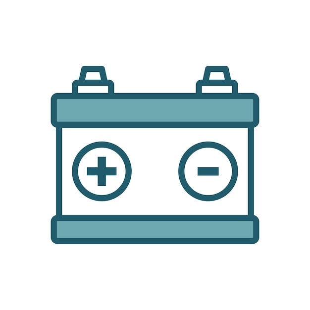 plantilla de diseño vectorial de icono de batería simple y limpia