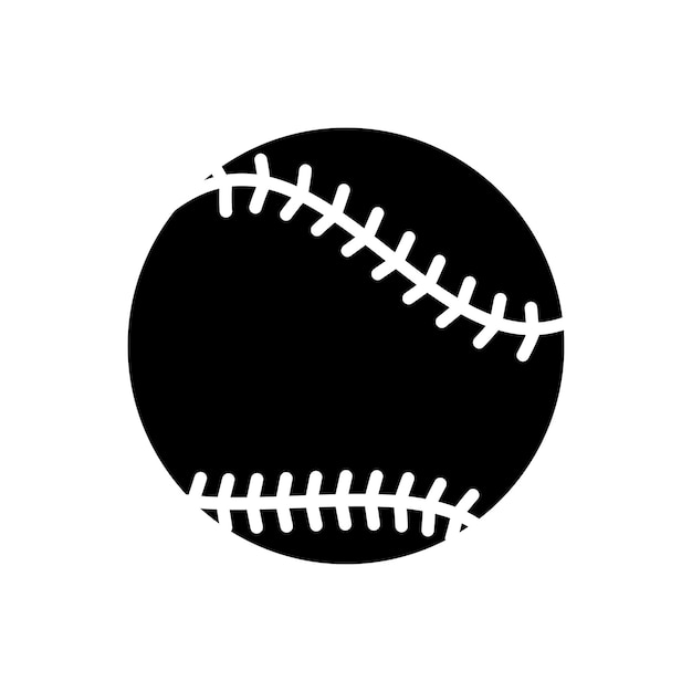 plantilla de diseño vectorial de icono de béisbol en fondo blanco