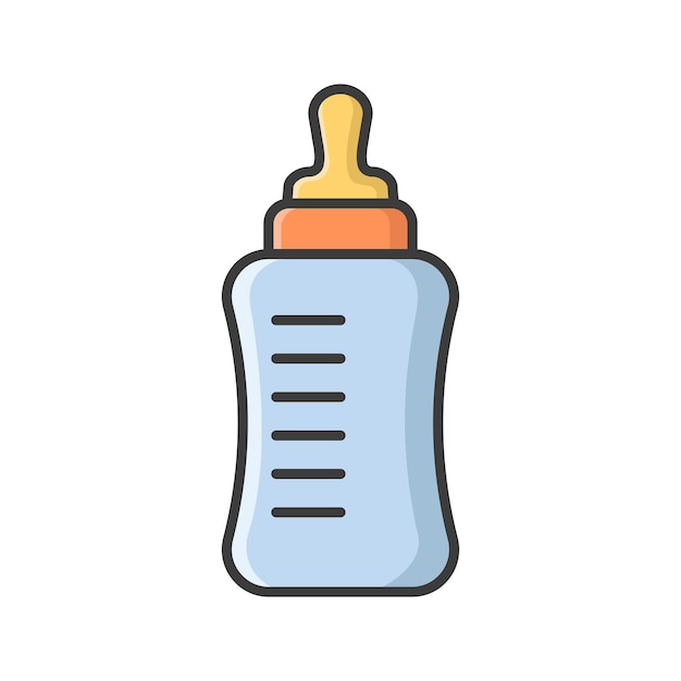 plantilla de diseño vectorial de icono de biberón en fondo blanco