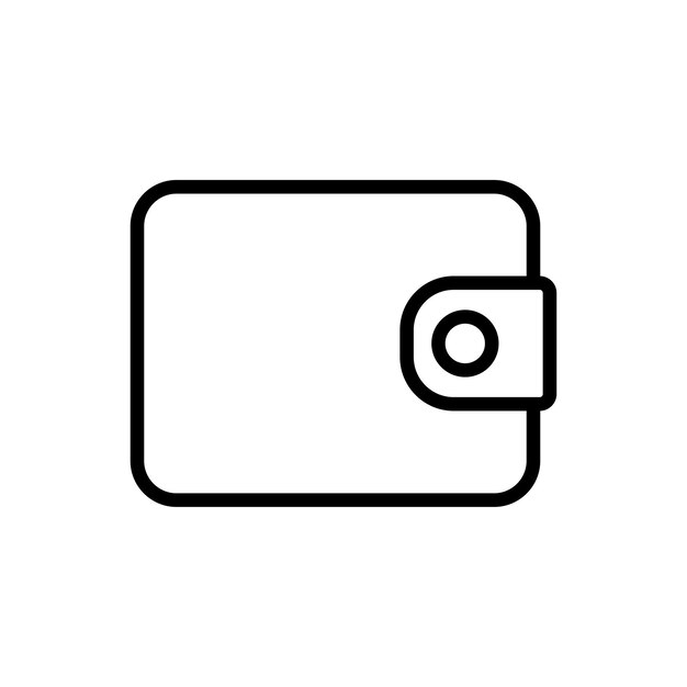 plantilla de diseño vectorial de icono de billetera simple y limpia