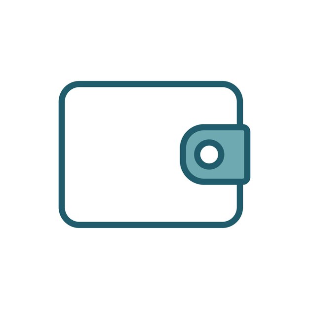 plantilla de diseño vectorial de icono de billetera simple y limpia