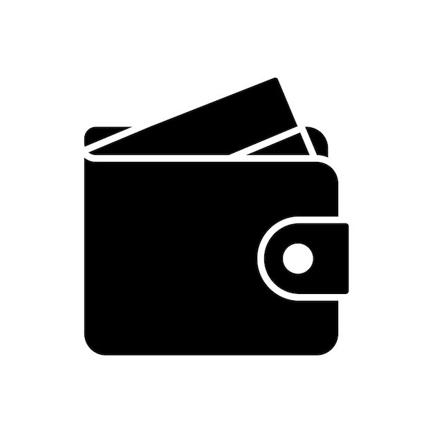 plantilla de diseño vectorial de icono de billetera simple y limpia