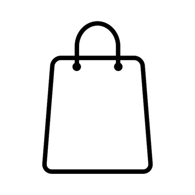 Plantilla de diseño vectorial de icono de bolsa de compras