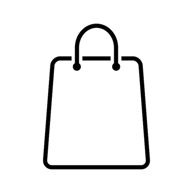 Plantilla de diseño vectorial de icono de bolsa de compras