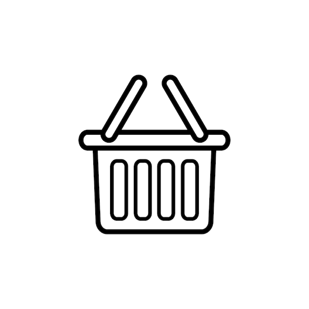 plantilla de diseño vectorial del icono de la bolsa de compras