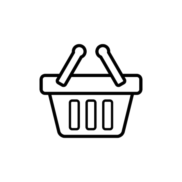 plantilla de diseño vectorial del icono de la bolsa de compras