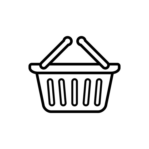 plantilla de diseño vectorial del icono de la bolsa de compras