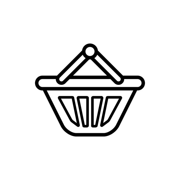 plantilla de diseño vectorial del icono de la bolsa de compras