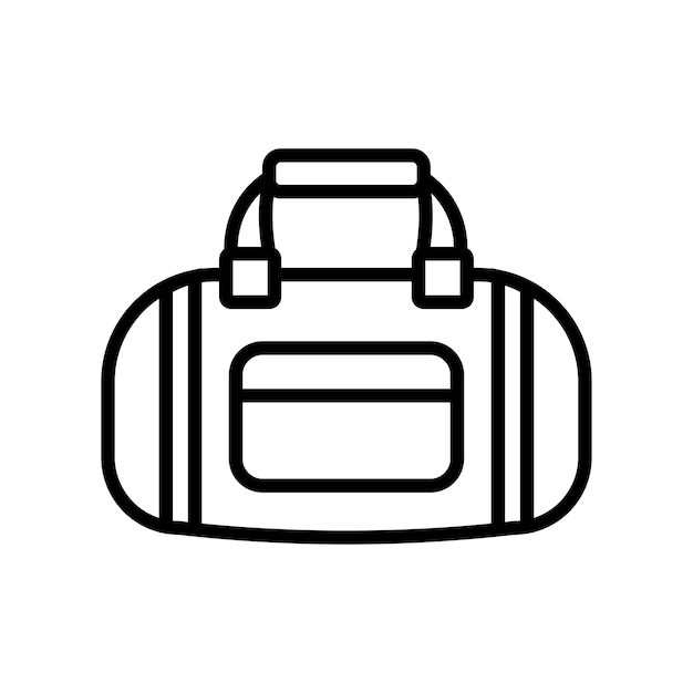 plantilla de diseño vectorial de icono de bolsa deportiva en fondo blanco
