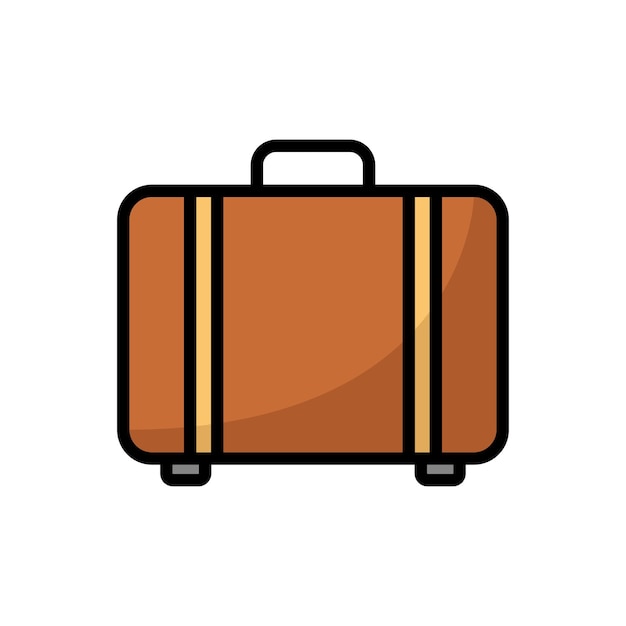 plantilla de diseño vectorial del icono de la bolsa de viaje con fondo blanco