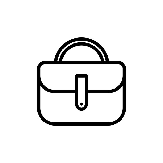 plantilla de diseño vectorial de icono de bolso en fondo blanco