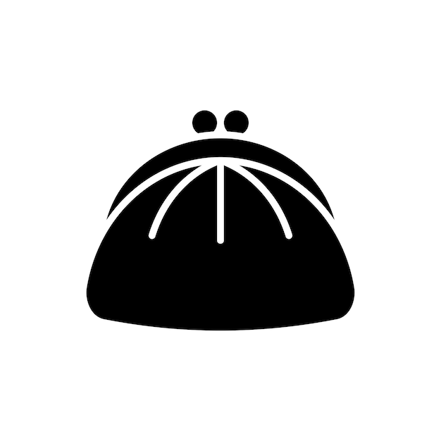 plantilla de diseño vectorial de icono de bolso simple y limpia