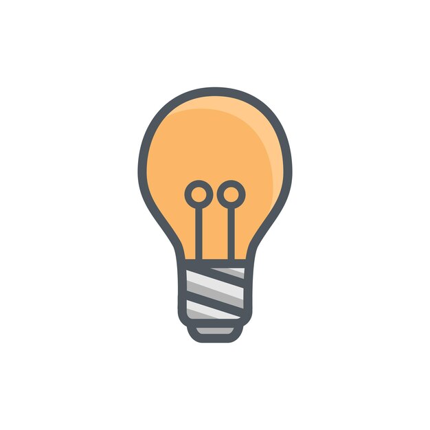 plantilla de diseño vectorial de icono de bombilla