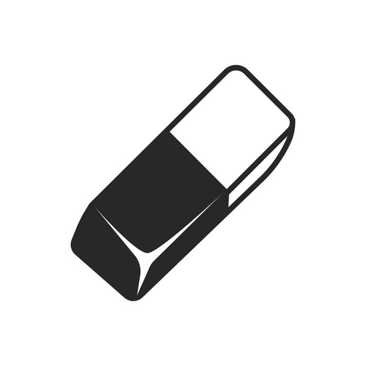 Vector plantilla de diseño vectorial de icono de borrado