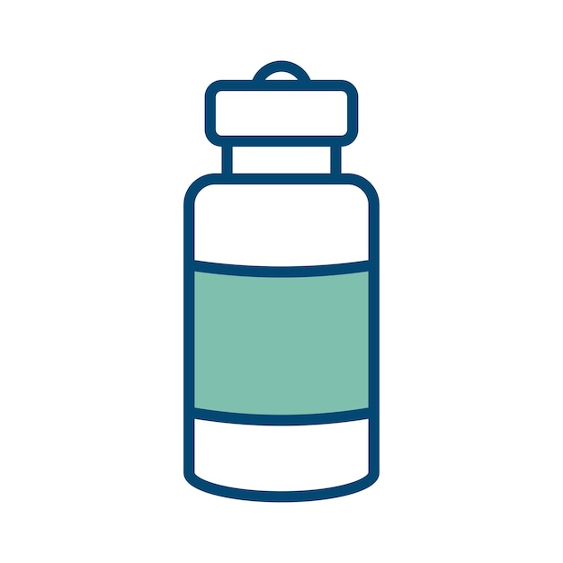 plantilla de diseño vectorial de icono de botella de agua con fondo blanco