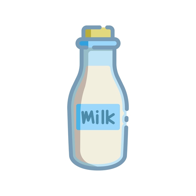 plantilla de diseño vectorial del icono de la botella de leche