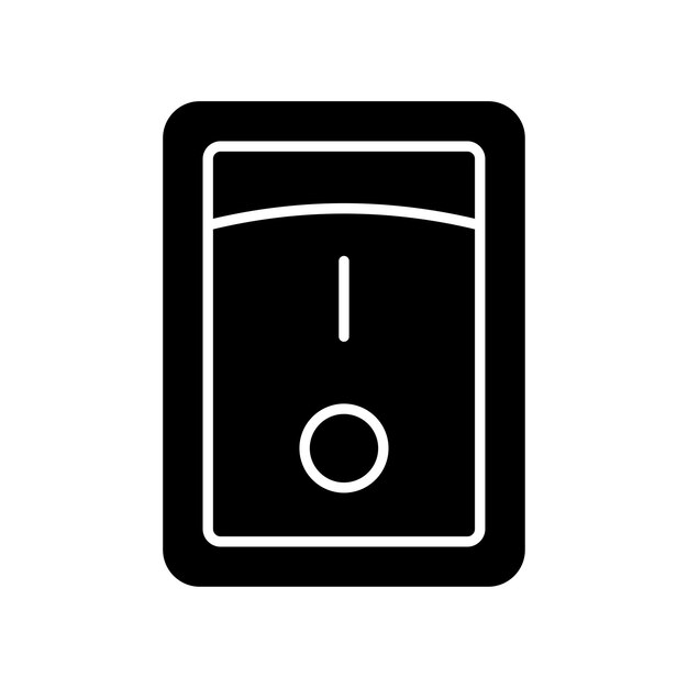 Plantilla de diseño vectorial de icono de botón de interruptor en fondo blanco