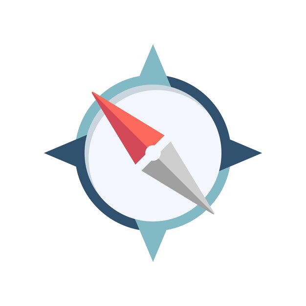 plantilla de diseño vectorial del icono de la brújula