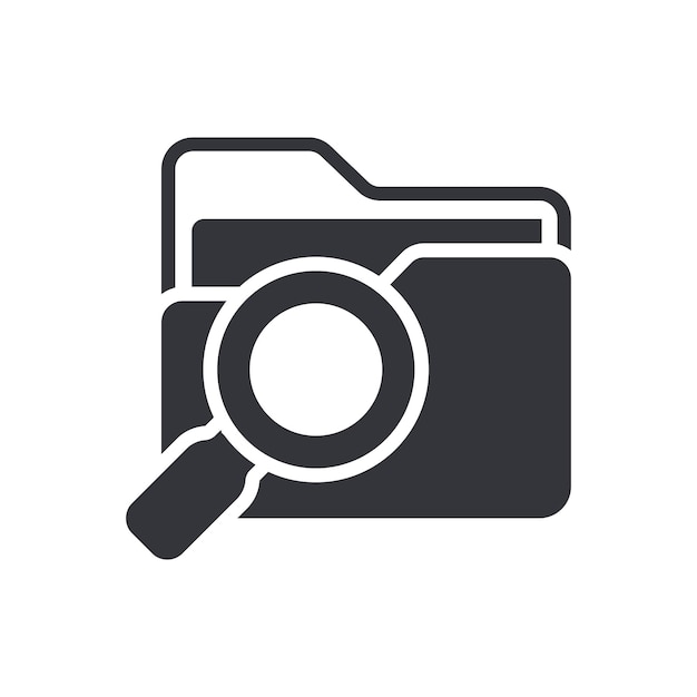 plantilla de diseño vectorial de icono de búsqueda de archivos