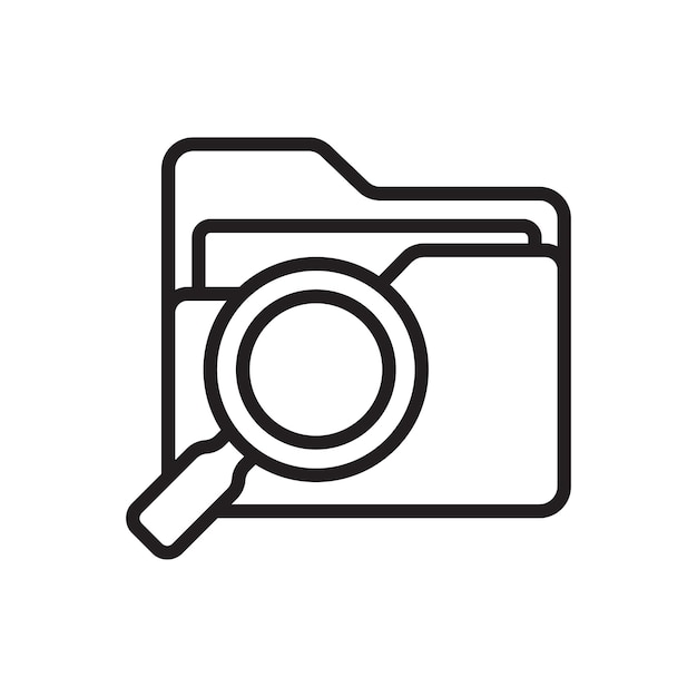 plantilla de diseño vectorial de icono de búsqueda de archivos