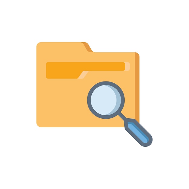 plantilla de diseño vectorial de icono de búsqueda de documentos