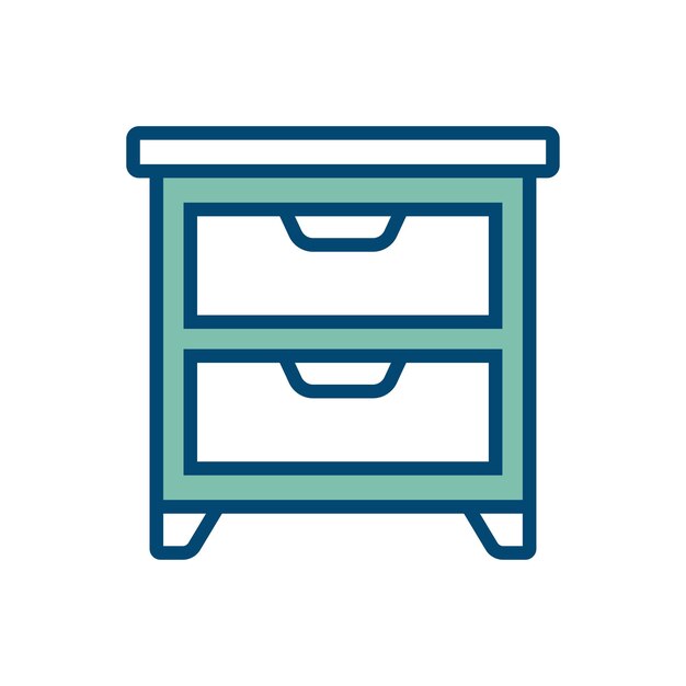 plantilla de diseño vectorial de icono de cajón en fondo blanco
