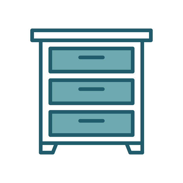 plantilla de diseño vectorial de icono de cajón simple y limpia
