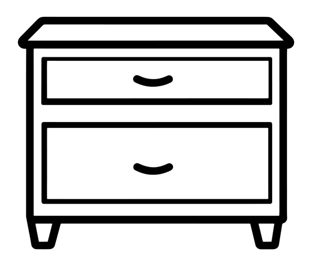 plantilla de diseño vectorial de icono de cajón simple y limpio ilustración vectorial silhueta de cajones